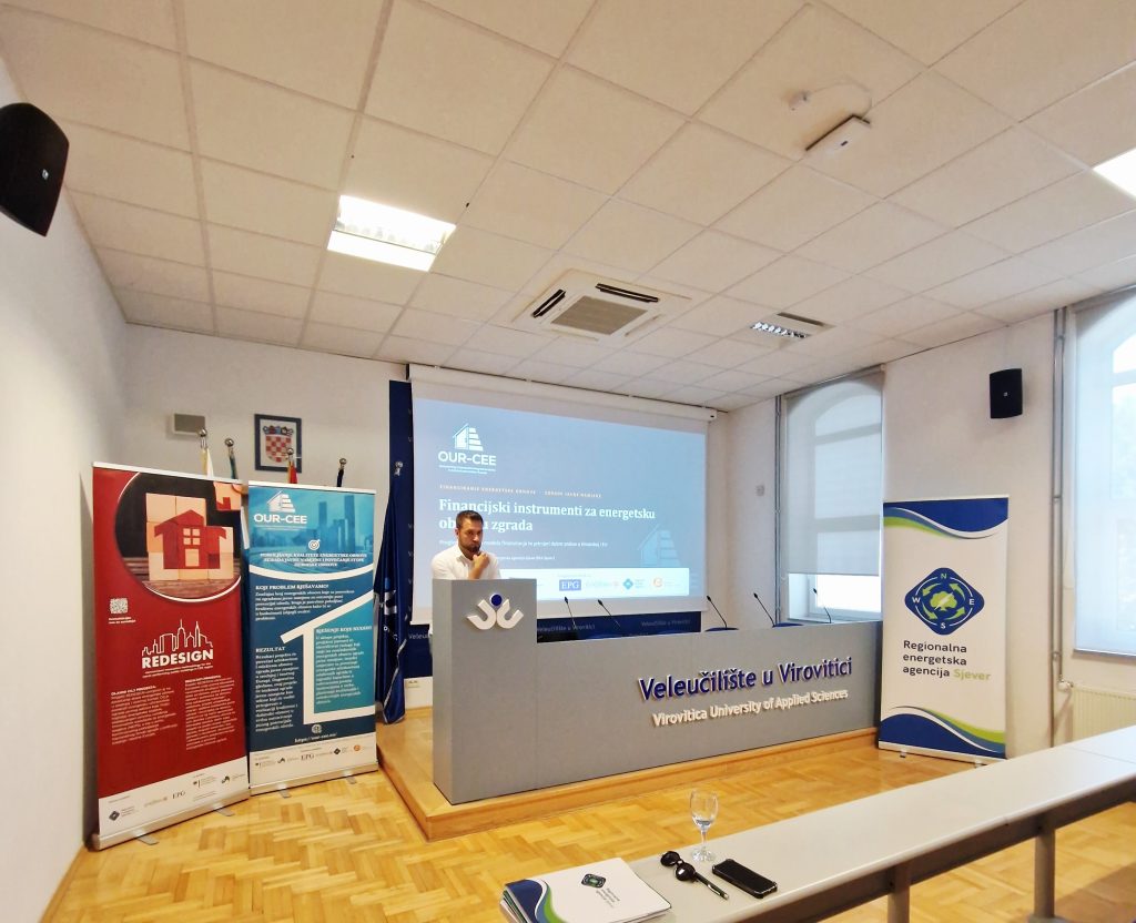 As part of the REDESIGN project (Harmonized renovation methodology for the worst-performing public buildings in CEE region), on 30 June 2026 REA North held the Inspirational national renovation conference in Virovitica. The event brought together representatives of cities and municipalities, experts and decision makers, with the aim of encouraging the planning and implementation of energy renovation of public buildings at the local level.